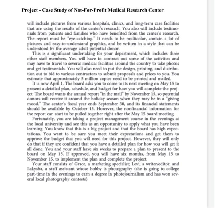 Part 1 1. Establish the project objective and