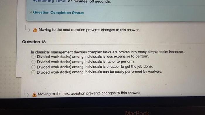 aining Time: 27 minutes, 59 seconds. Question