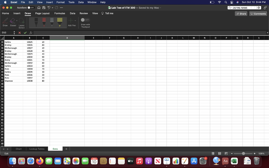 2. Insert Functions and Formulas at DATA