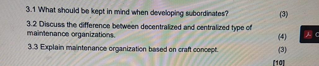 (3) 3.1 What should be kept in mind when