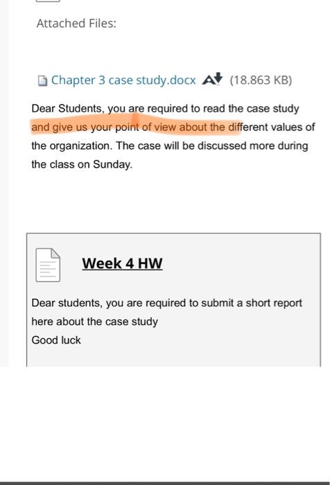 Attached Files: Chapter 3 case study.docx A