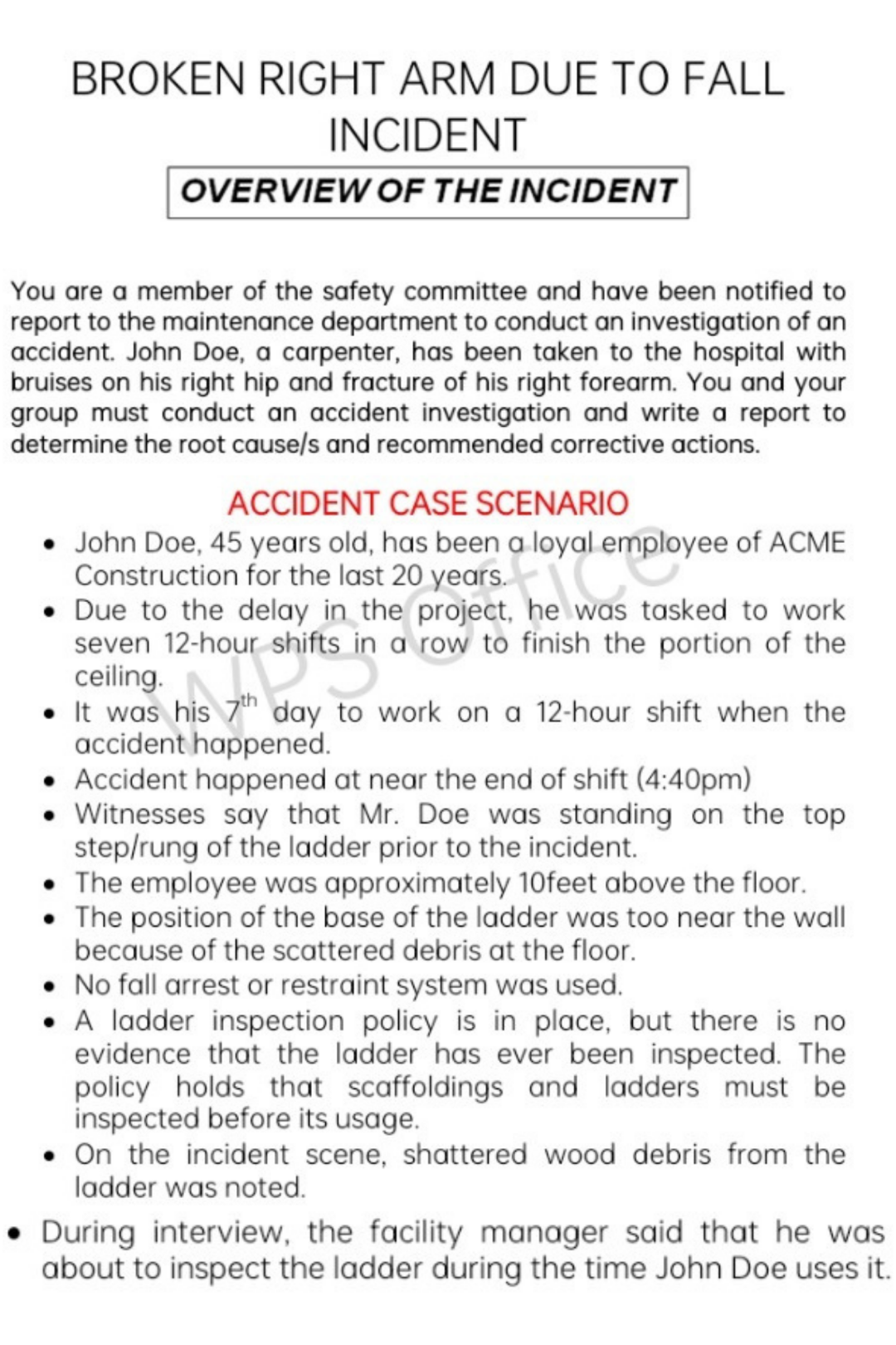 Please answer completely in computerized output