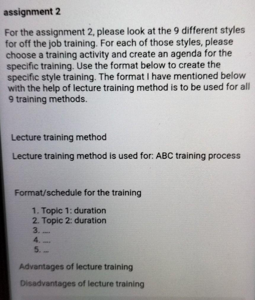 assignment 2 For the assignment 2, please look at