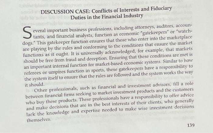 Please answer all questions Sewe DISCUSSION CASE: