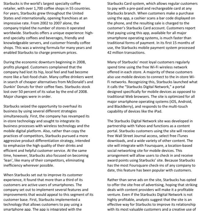 Starbucks is the world's largest specialty coffee