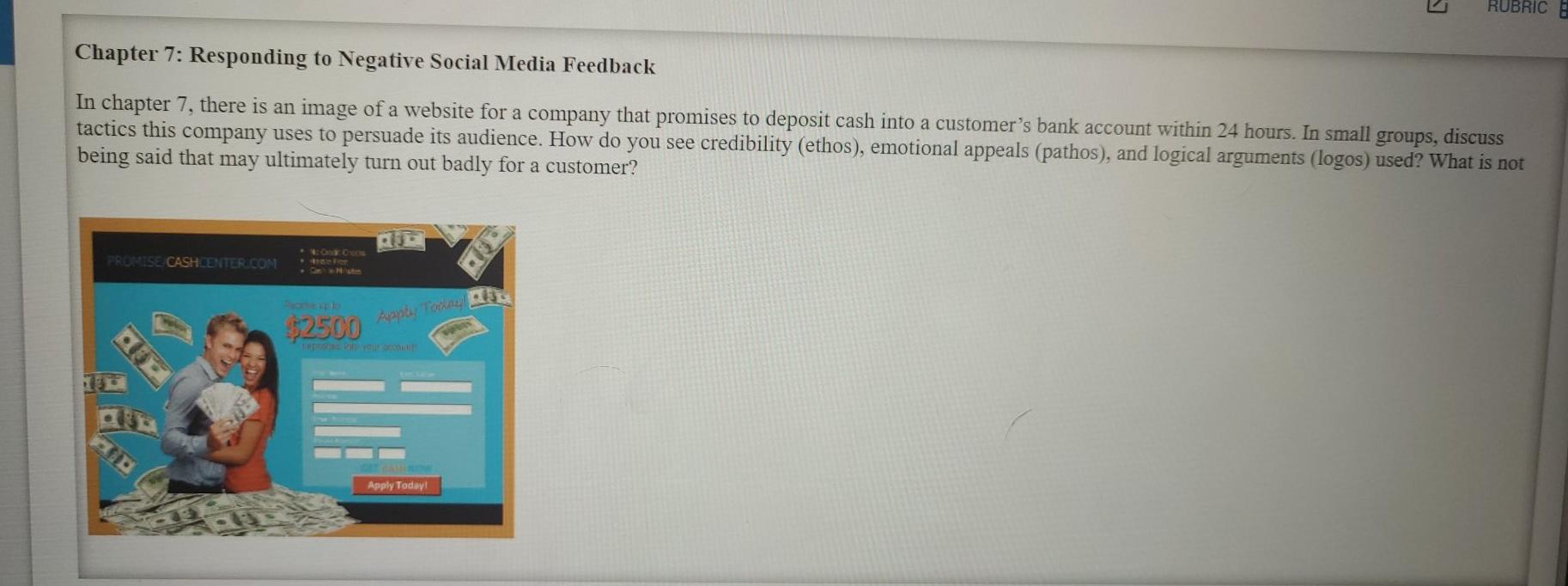 RUBRICE Chapter 7: Responding to Negative Social