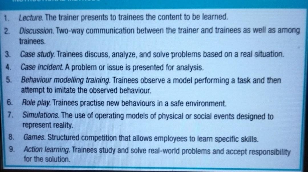 describe advantage and disadvantage of each point