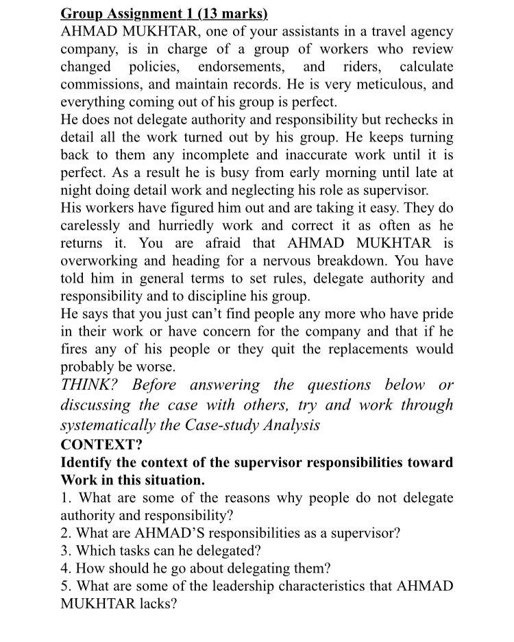 Group Assignment 1 (13 marks) AHMAD MUKHTAR, one