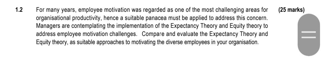 1.2 (25 marks) For many years, employee