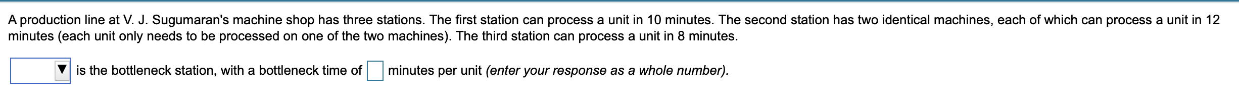 A production line at V. J. Sugumaran's machine