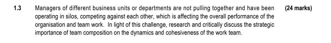 1.3 (24 marks) Managers of different business