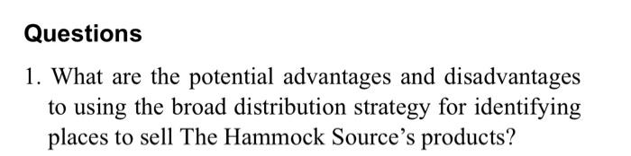 Place as The distribution of The Hammock Source