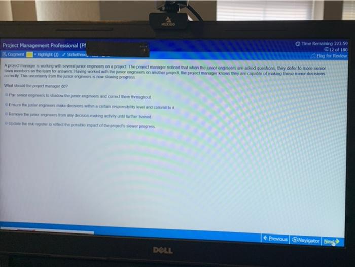 Time Remaining 223:59 Project Management