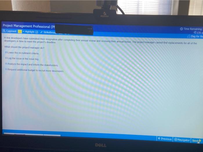 Time Remaining Project Management Professional