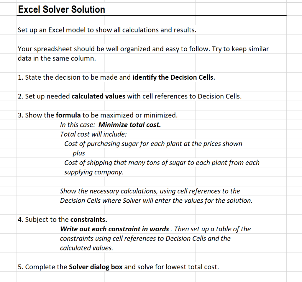 P421 Material Supply Problem (Adapted from a