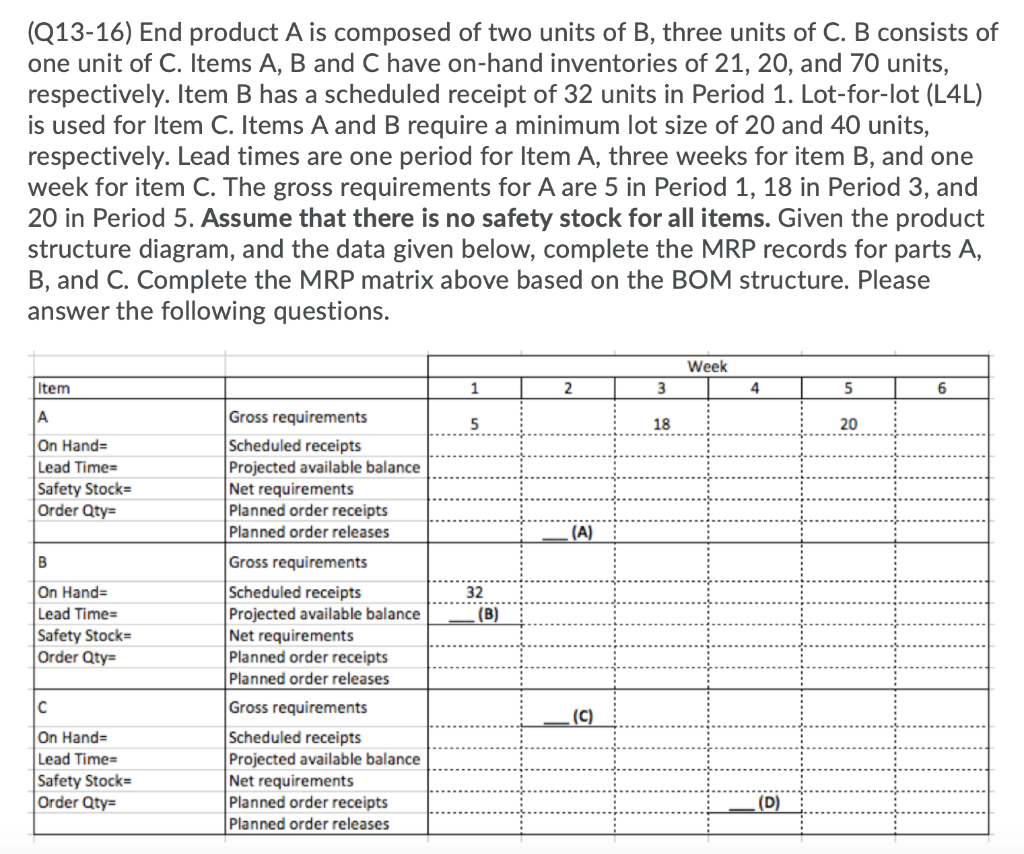 A=? a) 18 b) 2 c) 16 d) 20 B=? Question 14