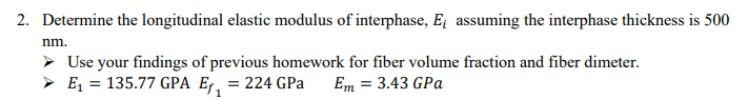 2. Determine the longitudinal elastic modulus of