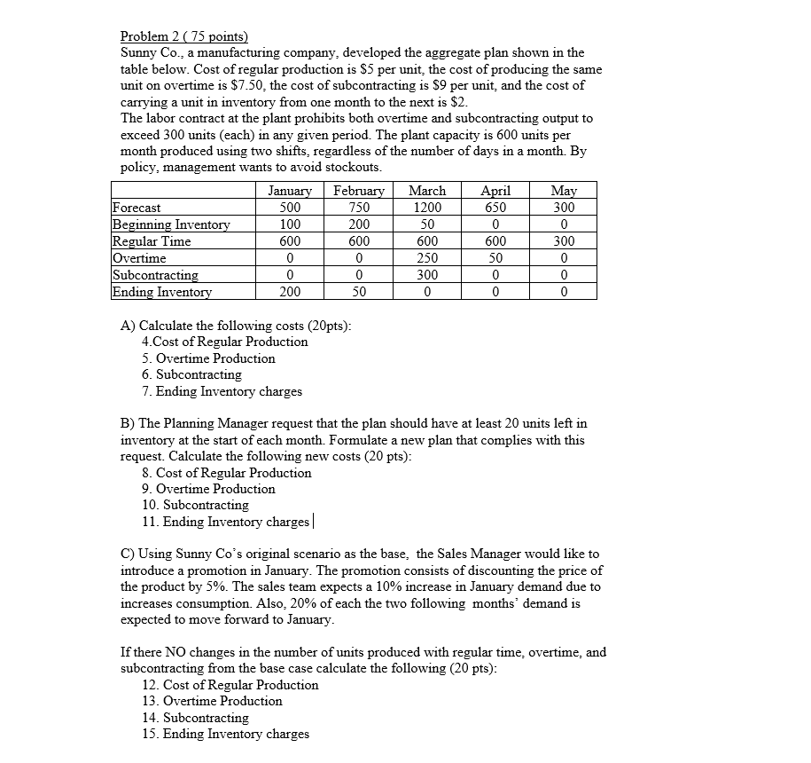 Please answer 2A with Excel including formulas