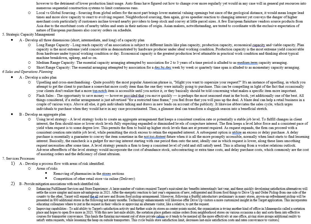 PART 1 COMPLETE: Operations and Supply Chain