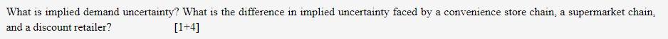 What is implied demand uncertainty? What is the
