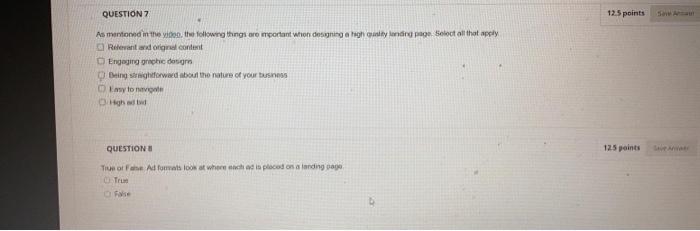 125 points QUESTIONS The ore in an action buyers