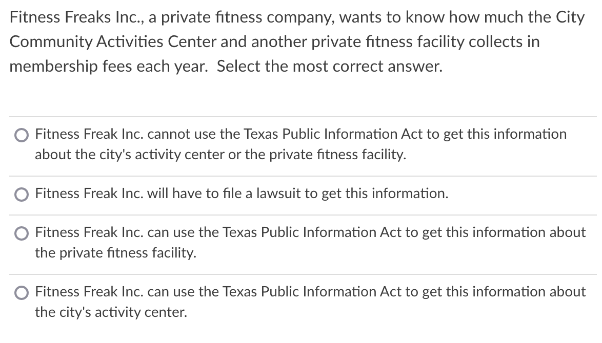 Drop down options are for each source of law: