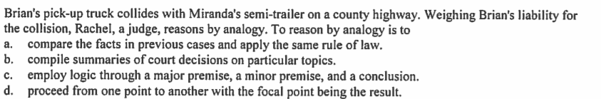 Brian's pick-up truck collides with Miranda's