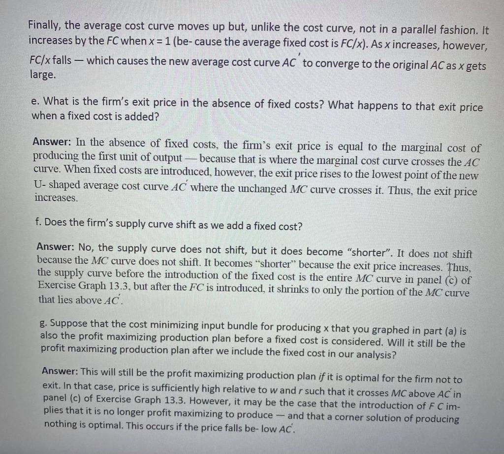 In this exercise we add a (long run) fixed cost