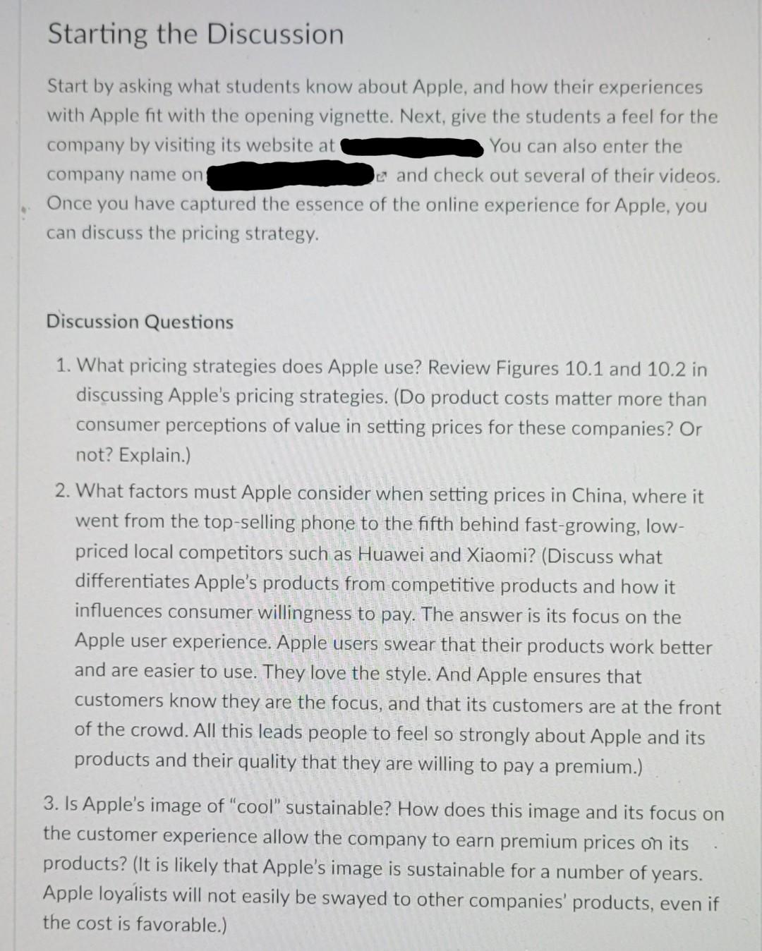 Please help me do this. Starting the Discussion