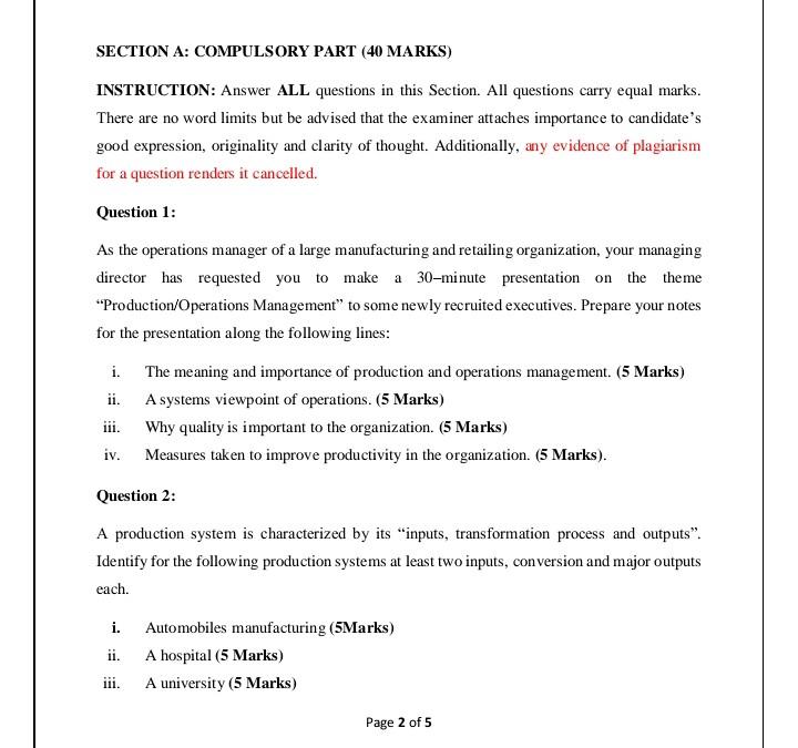 Old MathJax webview SECTION A: COMPULSORY PART