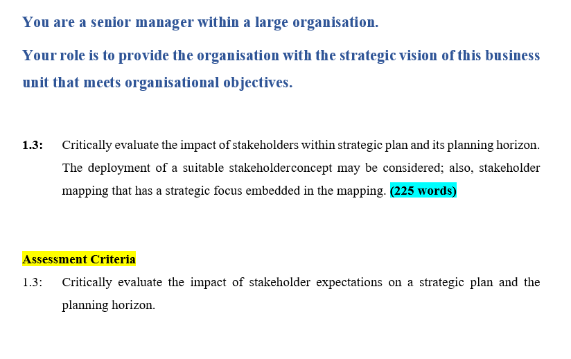 You are a senior manager within a large