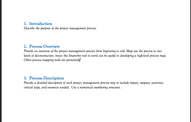 You have been hired as a project manager for a