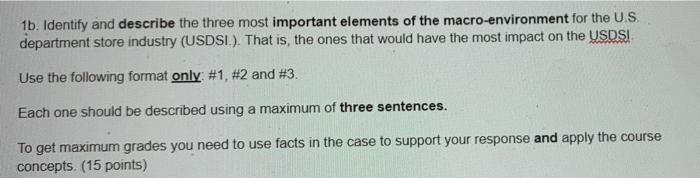 1b. Identify and describe the three most