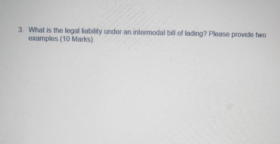 3. What is the legal liability under an