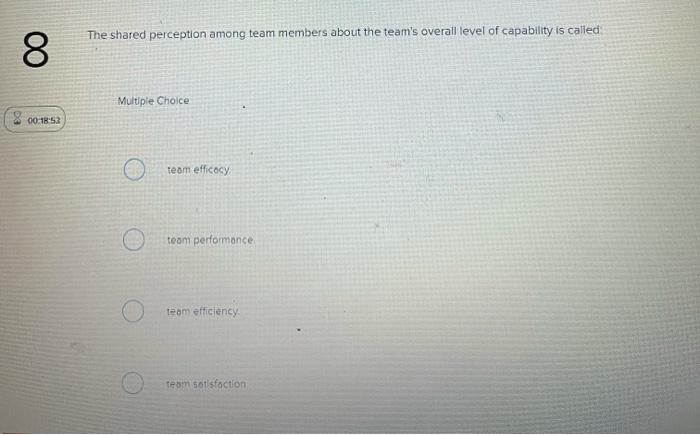 The lowest level of task interdependence is: 1 1.