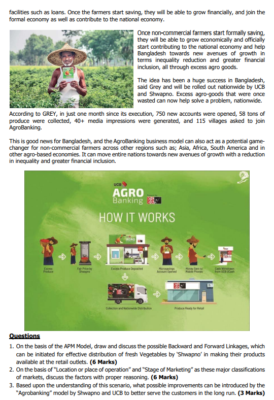 Slove that case by answering questions ce AGRO