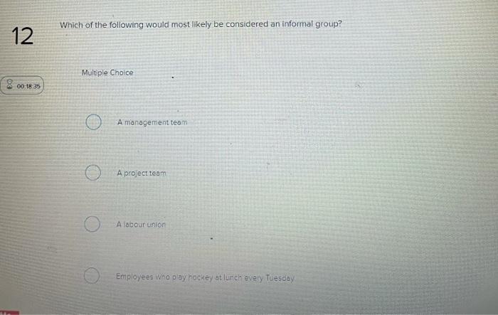 The lowest level of task interdependence is: 1 1.