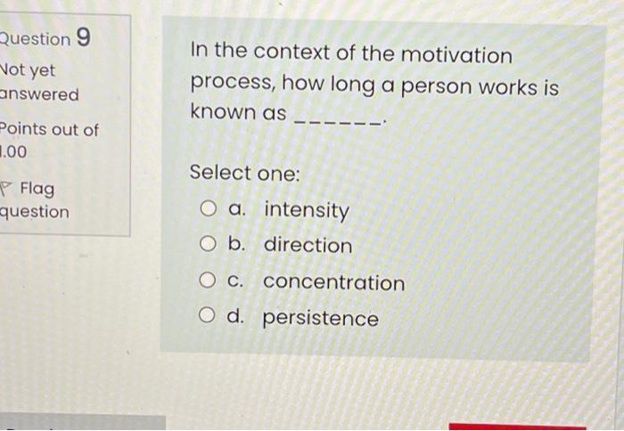 Question 9 Not yet In the context of the