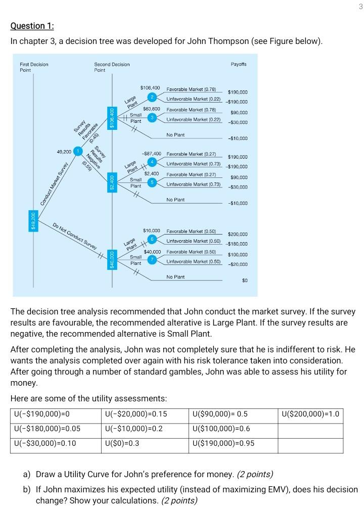 3 Question 1: In chapter 3, a decision tree was