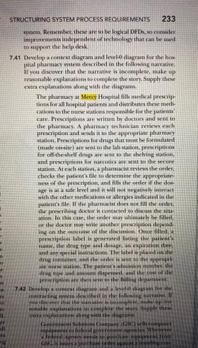 STRUCTURING SYSTEM PROCESS REQUIREMENTS 233