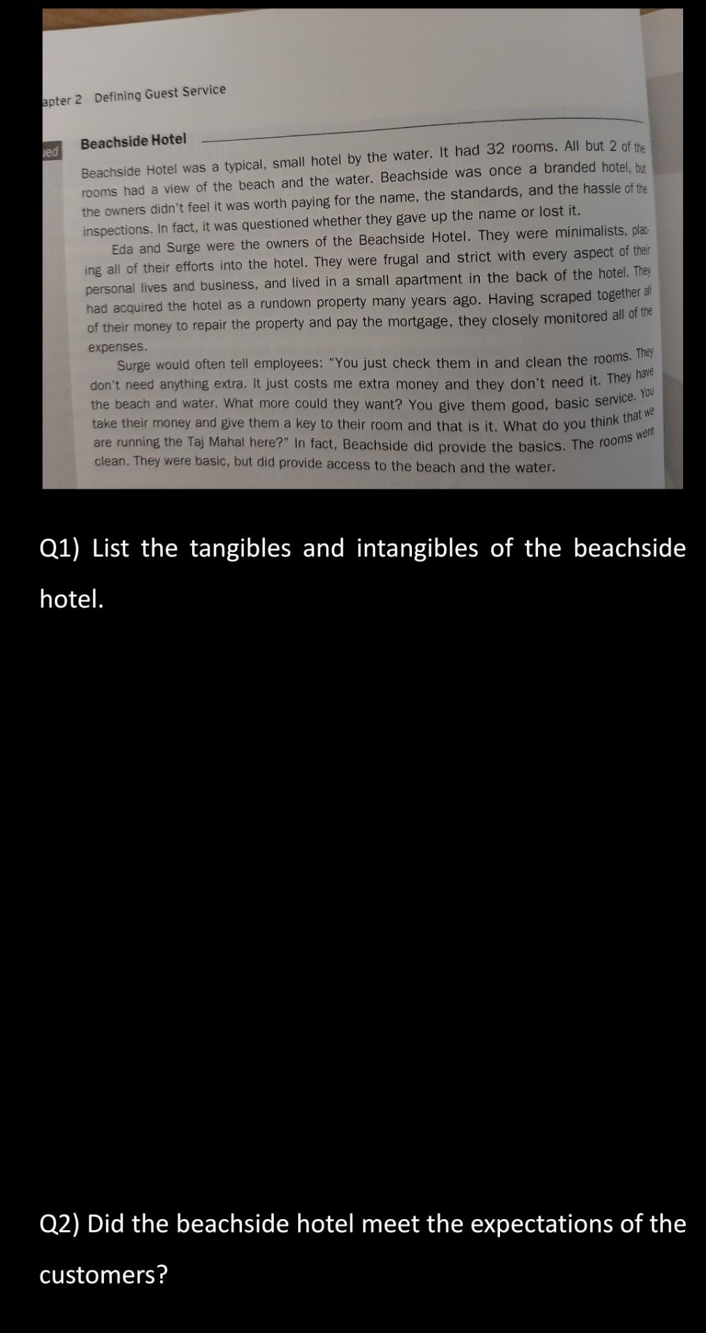 Urgent plzzz apter 2 Defining Guest Service Red