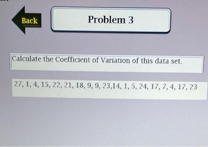 please solve problem 3 and show all work Back