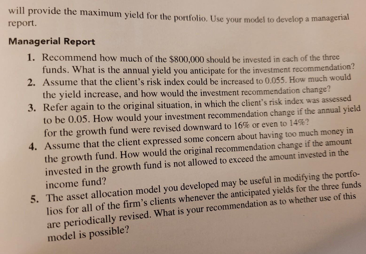 Case Problem - Investment Strategy CASE PROBLEM: