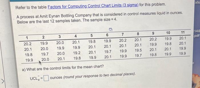 xls Refer to the table Factors for Computing