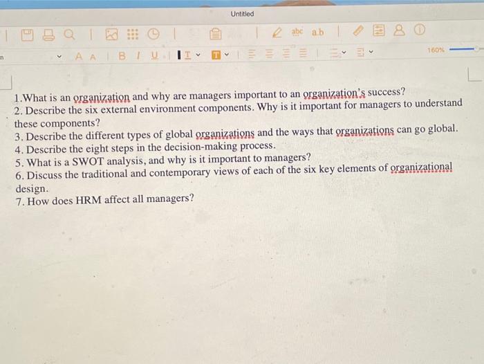 what is an organization and why are managers