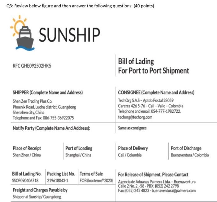 Q3: Review below figure and then answer the