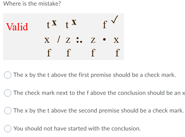 Where is the mistake? Valid tx tx fr N X X / zi.