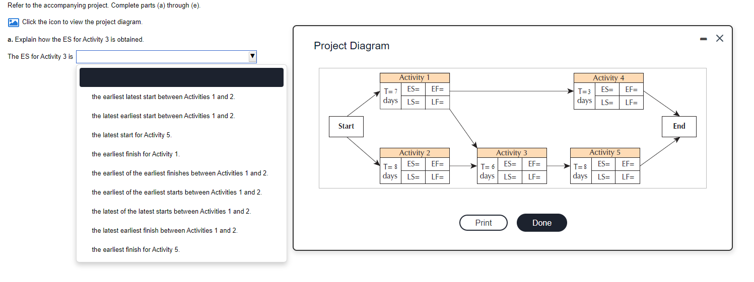 Refer to the accompanying project. Complete parts