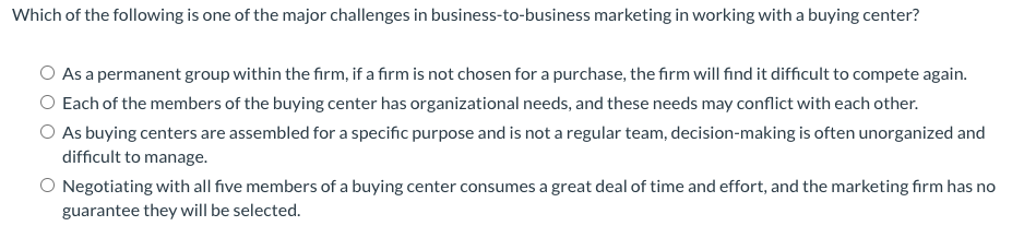 Which of the following is one of the major