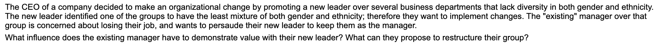 The CEO of a company decided to make an